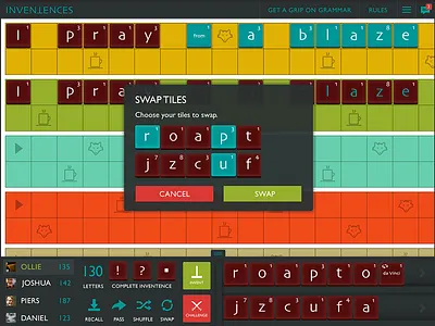 Inventences UI game ios ipad ui