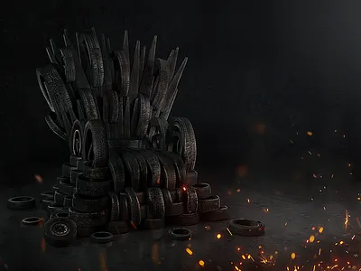 Throne of Tyres C4D + PS c4d cinema 4d gameofthrones got photoshop ps