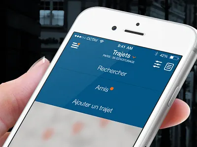 Socialcar Concept Topmenu Ios8 app cab car carpooling concept driving flat ios8 iphone6 map menu social