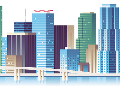 Wired - Miami city illustration miami skyline wired