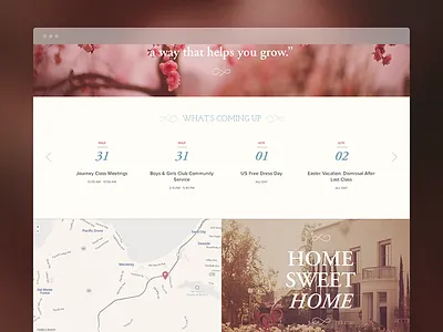 All Girls' High School Website education feminine homepage pastel website