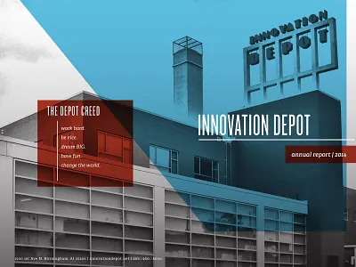 Annual Report annual report color depot innovation modern overlay spread startup tech