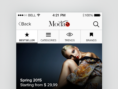 Fashion vertical android design ecommerce fashion interface ios mobile application navigation ui ux