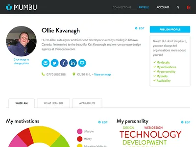 Mumbu Profile css html layout responsive web design