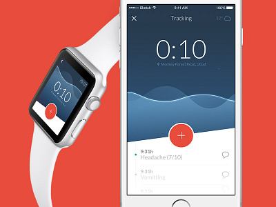 Migraine - Tracking apple watch disease interface migraine time tracker tracking watch