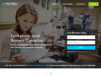 Mumbu Homepage css html layout responsive web design