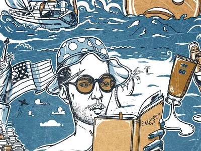 Illustration for the magazine "GQ" color creative drawing illustration paint photoshop sketch