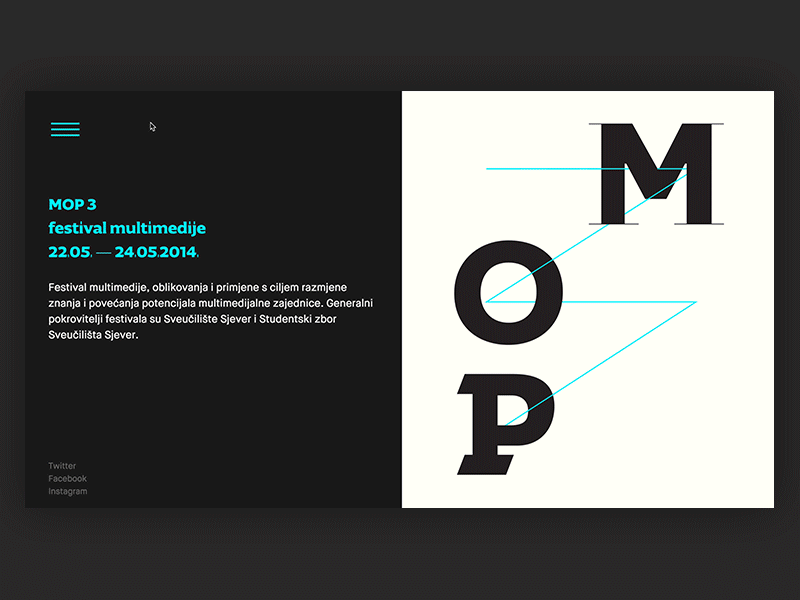 MOP 3 — festival website multimedia ui ux web