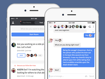 Mobile Chat Room App Concept chat group ios mobile room