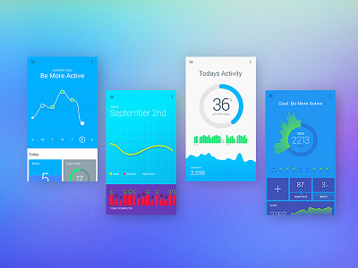 Health App Design Exploration app graphs line graph progress timeline