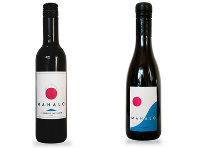 Mahalo Wine food graphic label wine