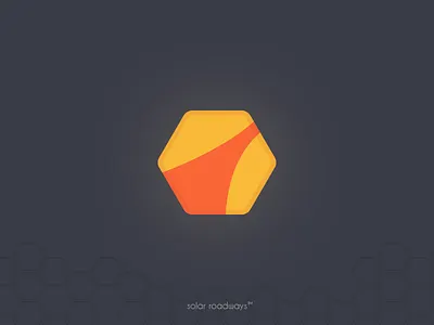 Solar Roadways • Logo concept hexagon logo solar roadways sun