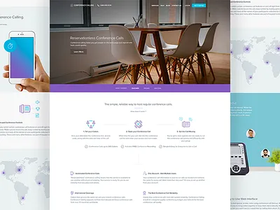 Conference Calling - How it Works? balkan brothers business clean flat homepage icons ui user experience ux ux design web design website