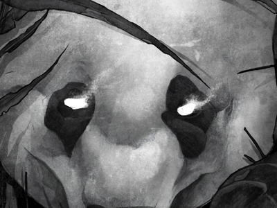 Panda! black drawing illustration jungle panda pencil thatt