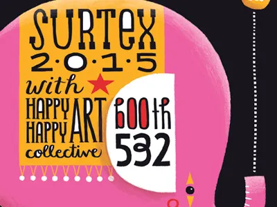 Surtex Elephant character circus elephant illustration type