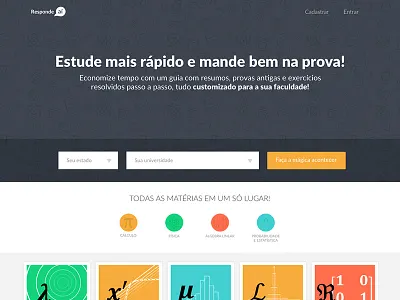 Landing Page redesign design education interface product scketch startup ui ux webdesign