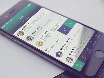 U&Me Messenger app chat clean flat ios8 iphone6 messenger mob mobile ui ux