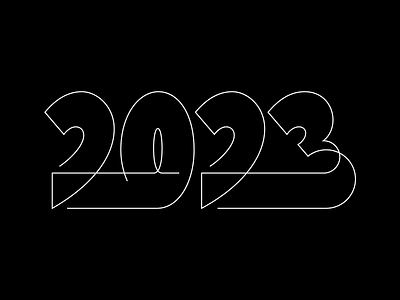 2023 2023 2023 design 2023 logo bnw clean font graphic design grid lettering lines logo new year numbering numbers simple type typography vector