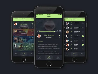 Slinger app ios mobile movies ui design ux design videos wip