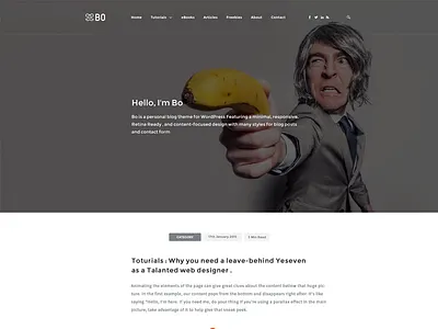 Bo l Creative Blog - Syle 3 awesome blog clean creative design flat personal psd web web design white widgets