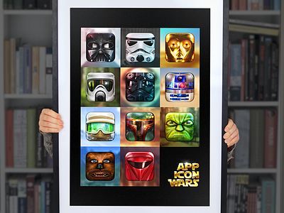App Icon Wars Collected Works app icon wars poster print