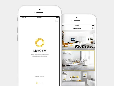 Livecam cam flat home ios live recording security timeline yellow