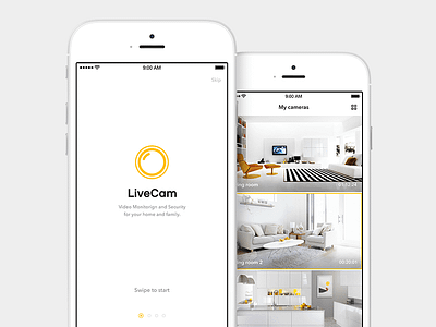 Livecam cam flat home ios live recording security timeline yellow