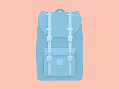 Herschel Little America bag flat herschel illustration vector