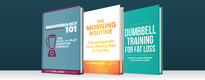 Ultra Wellness Program eBook Covers and Layout branding graphic design print
