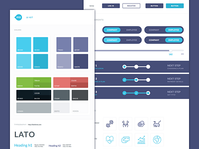 Fitz ui kit blue colorfull fitz kit ui ui kit violet