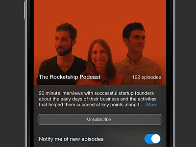 Cloudcast - Podcast Detail View Settings cast client cloud cloudcast ios iphone player podcast settings