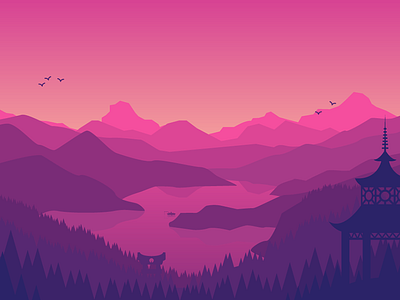 Chinese landscape background chinese game hanoi landscape oriental pagoda purple shades towers