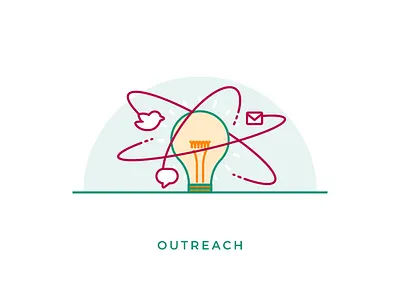 Outreach icon illustration icon illustration seo
