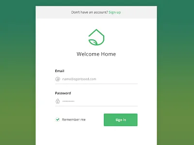 Agent Login account button field form login minimal signin