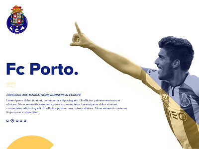 FC Porto personal redesign blue foot football grid porto redesign soccer webdesign