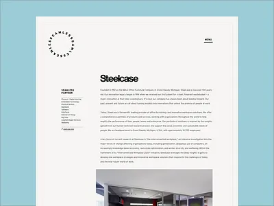 Seamless Partner Page grid minimal off white website