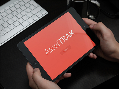 AssetTRAK Login app design ipad login logo red splash ui ux