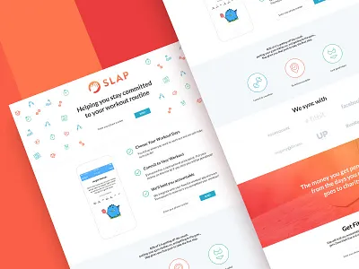 Slap app landing adaptive app home landing main mobile ui uiux ux web website