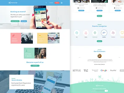 Events Site Landing Page (wip) event india landing page organizer saurabhj sell tickets townscript ui users web