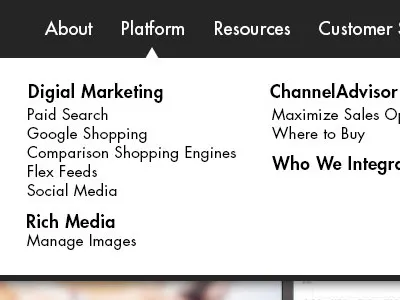 Mega Nav Bar mega nav