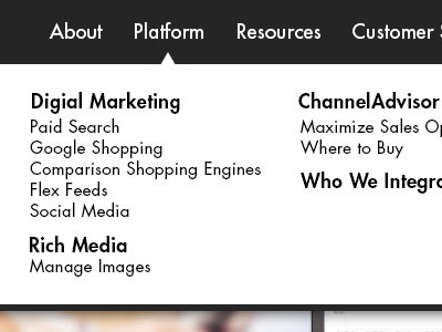 Mega Nav Bar mega nav