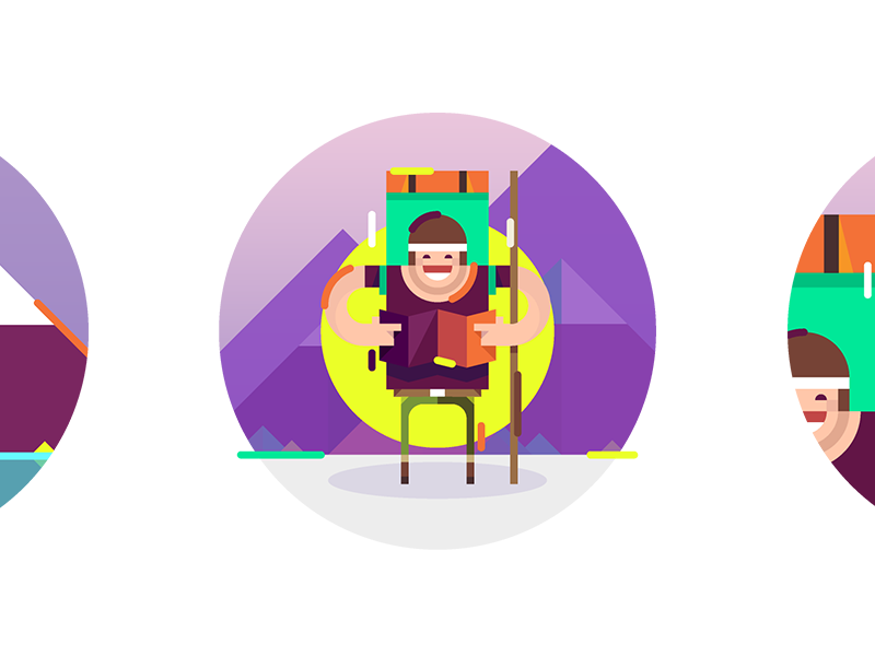 Adventure Illustration adventure animation cobe cobemunich icon illustration mountain munich münchen ui ux
