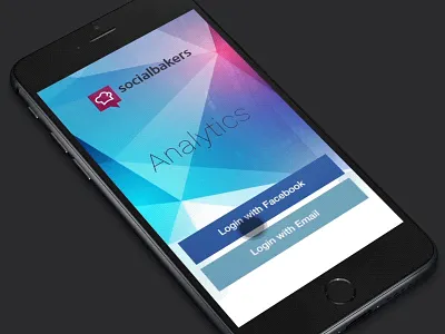 Analytics app - login analytics animation dashboard data interaction ios login