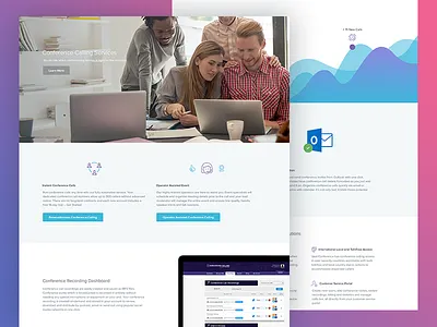 Conference Calling - Services Page balkan brothers business clean flat landing page ui ux ux design web design website