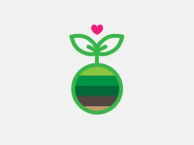 Earth Day colors day design earth earth day green heart icon pictogram plant shape