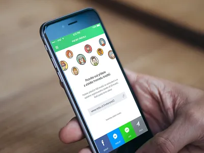Invite Friends clean facebook green invite ios ios6 iphone messenger simple