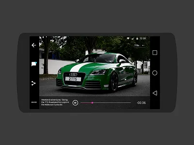 Custom Player - early experiment android app interface material design media multimedia ui ui design ux video