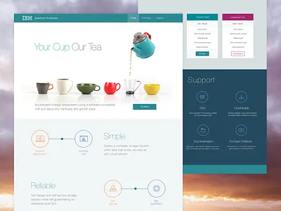 Spectrum Accelerate - IBM landing page ui ux
