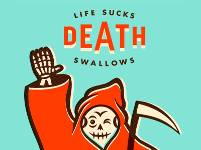 Time's Up death illustration psa type