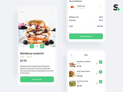 Product card app design cart checkout cooking eating fast food food food and drink food delivery app food order interface mobile app mobile ui order details payment product card restaurant shop